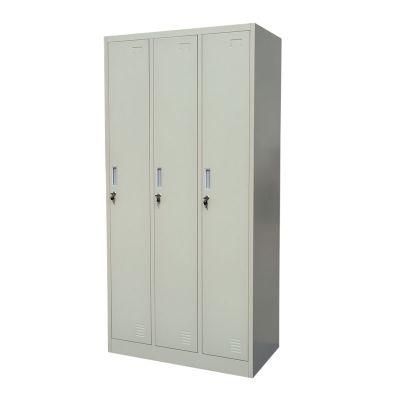 Bedroom Storage Cabinet Locker/Office School Gym Metal 3 Door Steel Locker