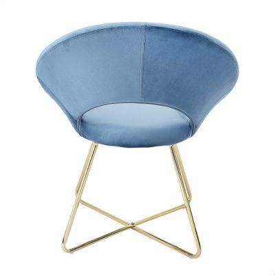 Fabric Upholstery Iron Colorful Mesh Upholstered Fabrics Chair with Metal Leg High Back Dining Chair