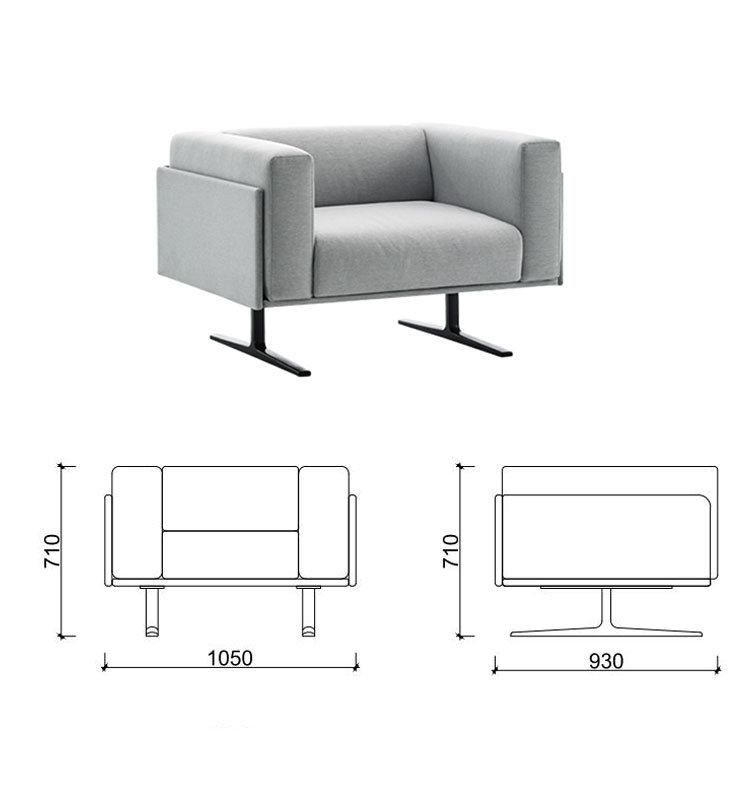 Brown and Slender Office Couch Set for Living Room Sitting Room Office Room Use