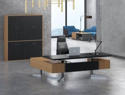 Unquie Style Office Furniture Executive Table with Stainless Steel Legs