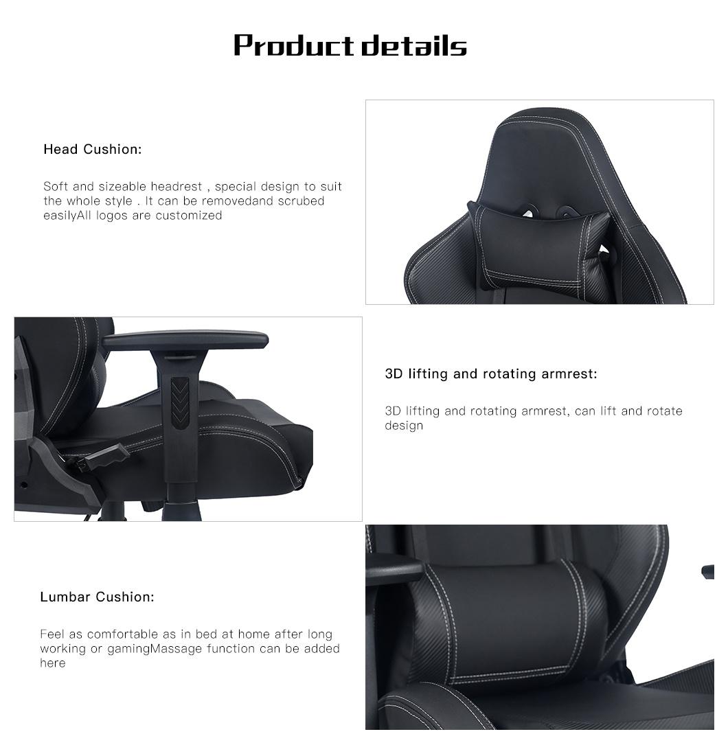 Wholesale OEM ODM All Market Exquisite Ergonomic Gamer Recliner Budget Swivel Racing Gaming Chair