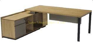 Home Design Oak Color Melamine Office Furniture Executive Desk