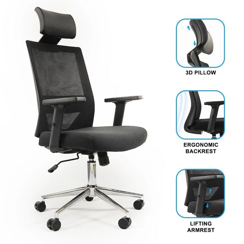 Ergonomic Home Office Chair Swivel Computer Desk Chair with Adjustable Height and Armrest