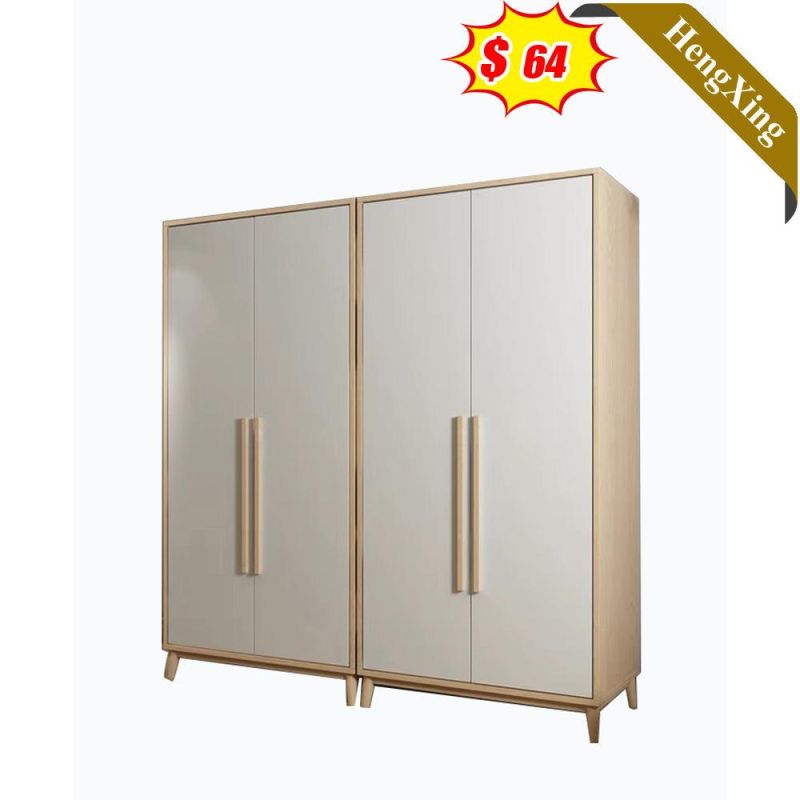 Minimalist Style Log Color 3-Door Set-Closet Children Kid Bedroom Furniture Wooden Wardrobe