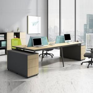 Business Furniture Economic Simple Small Square Staff Desk with Cabinet