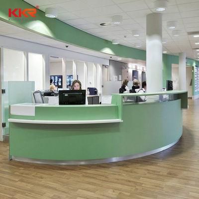 Kkr Acrylic Solid Surface Beauty Salon Reception Desk White