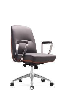 New Design Modern Wooden PU/Leather Metal Executive Computer Manager Swivel Office Chair