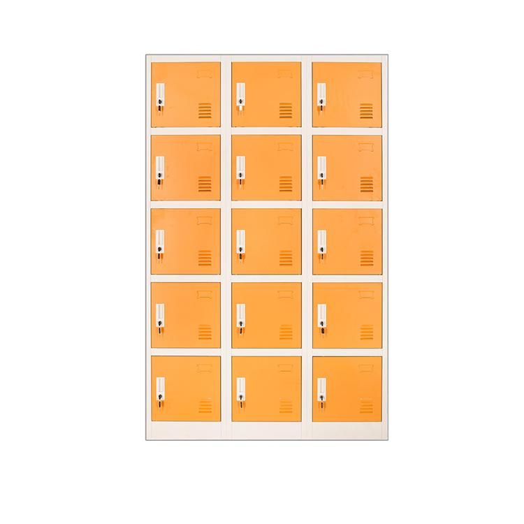 5 Tier 15 Door Lockers Steel Wardrobe Cupboard Style Locker