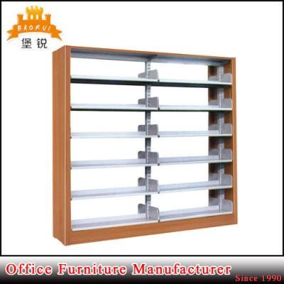 Factory Price Library Furniture Steel-Wood Book Shelf