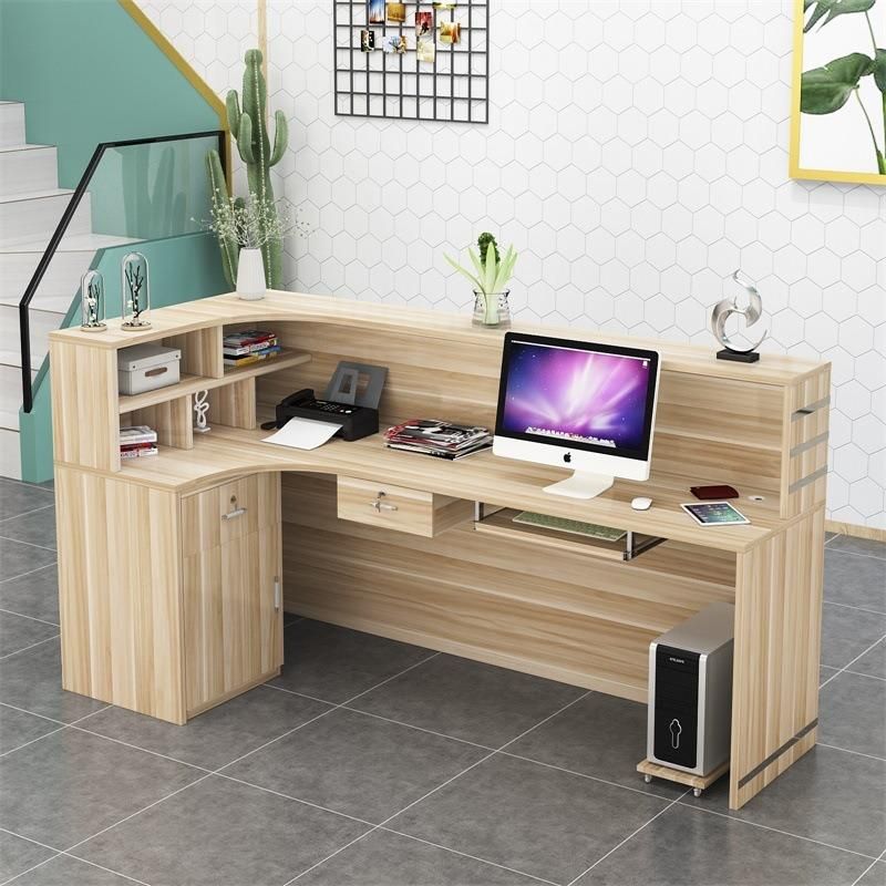 Hl-036A 2021 Top Quality Mix Color Salon Reception Table Consult Table for Sale Cashier Desk Check-out Counter Checkstand