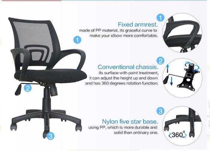 Ebunge Swivel Black MID-Back Mesh Office Chair Computer Desk Chair