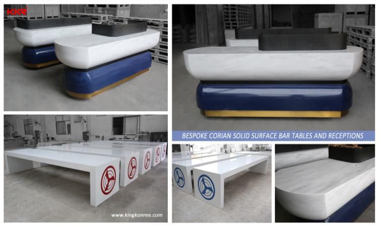 Commercial Reception Counter Solid Surface Front Desk