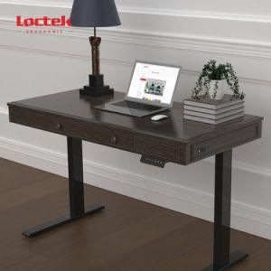 Loctek Ehd101 Traditional Elegant Wooden Height Adjustable Aiti-Collision Computer Study Desk for Office and Home