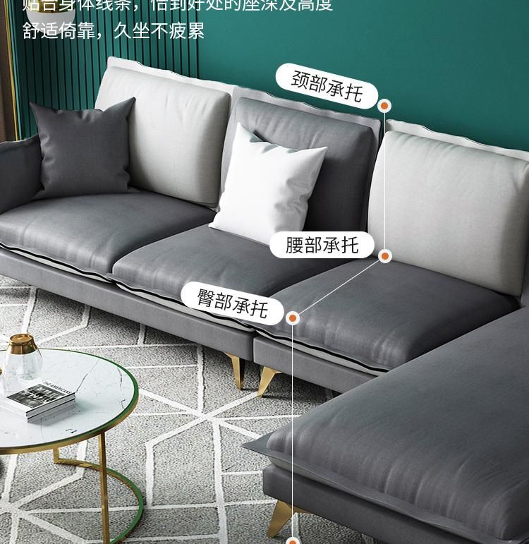 Stylish Toss Cushion Dark Grey Sectional L Shaped 4 Seat Sofa Benches