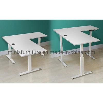 (M-OD1146) New Home Office Desk Furniture Heigh Adjustable Sit Standing Table with L Part