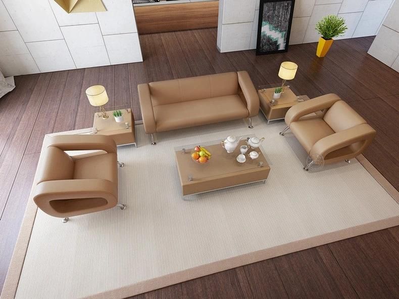 Italy Style Milan Contemporary Leather Commerical Waiting Room Office Sofa