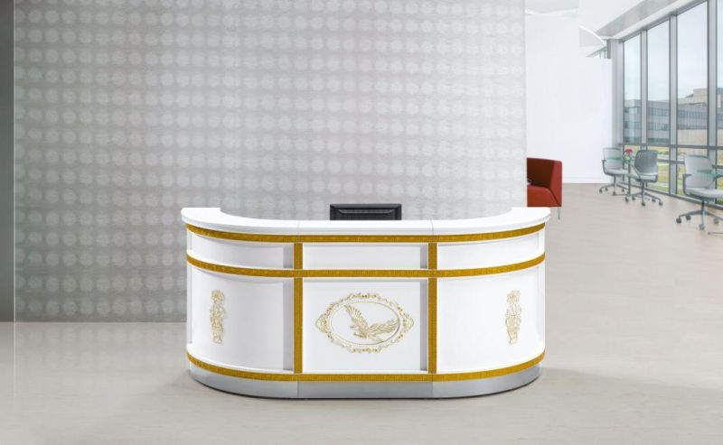 Hotel Restaurant MDF Modern Office Salon Reception Counter Desk Design