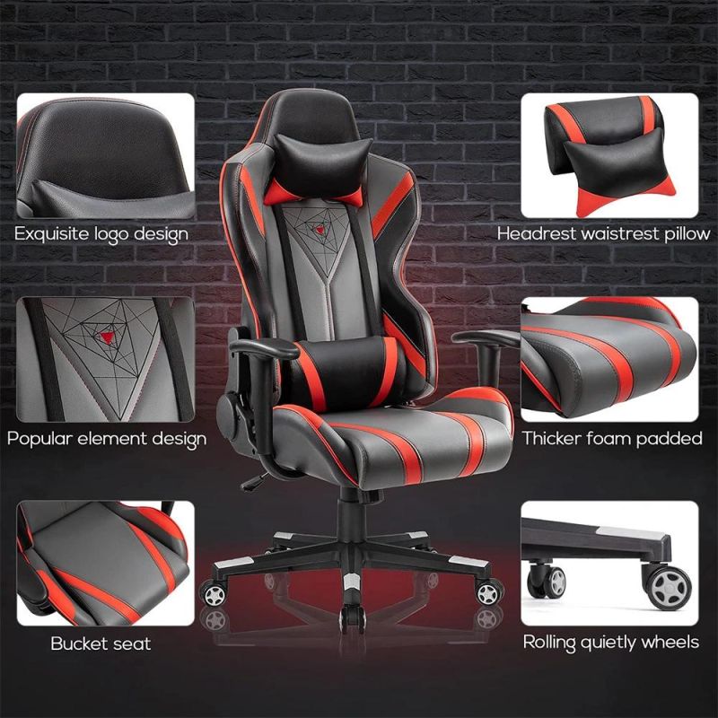 High Back Comfortable PU Leather Ergonomic Swivel Chair New Gaming Race Chair Cheaper