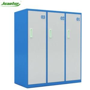 2019 Metal Office Furniture Iron Wardrobe 3 Doors Metal Cabinet Locker