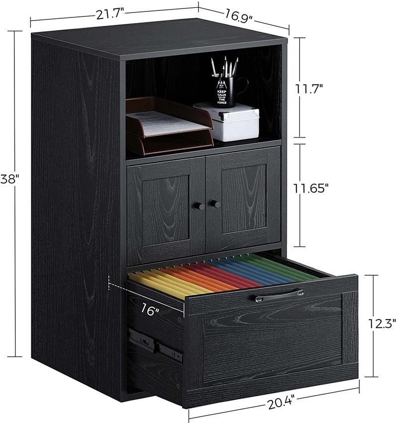 File Cabinet with Drawer Filing Cabinet with Storage Shelf for Home Office