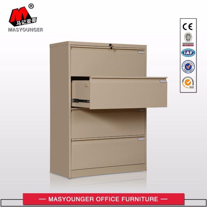 Anti-Tilt Construction Metal Lateral Storage 4 Drawer Filing Cabinet