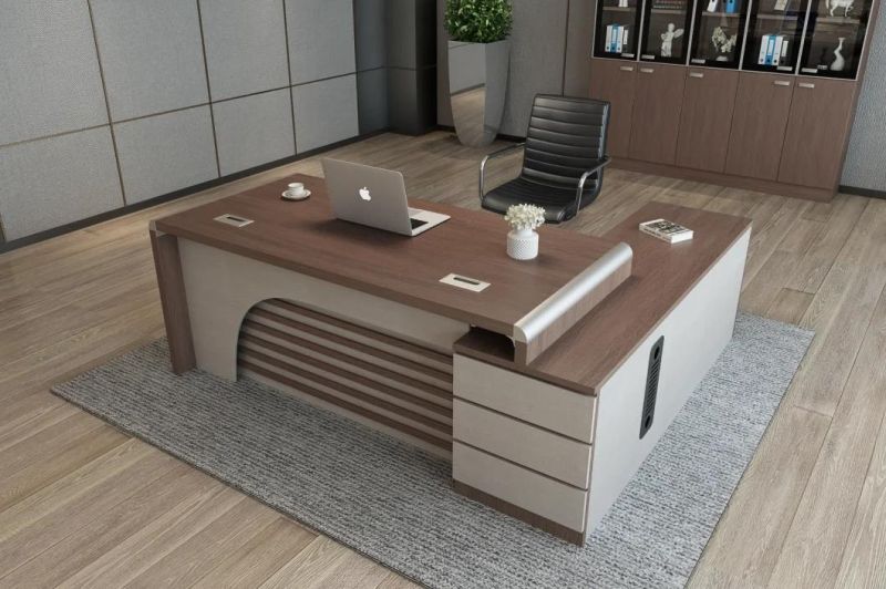 Hot Sale China Office Furniture Factory MDF L Shaped Wooden Executive Office Desk