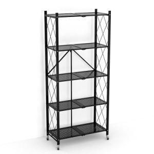 High Quality Folding Design Kitchen Storage Holders Metal Shelf Stand Kitchen Foldable Storage