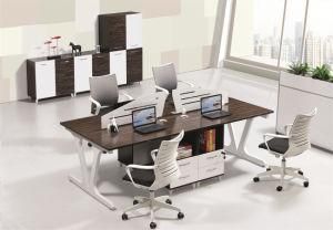 4 Seats Combination Durable Modern Stainless Steel Office Melamine Workstation Partition