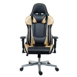 PU Leather Gaming Rocking Racing Chair with Head and Waist Pillow