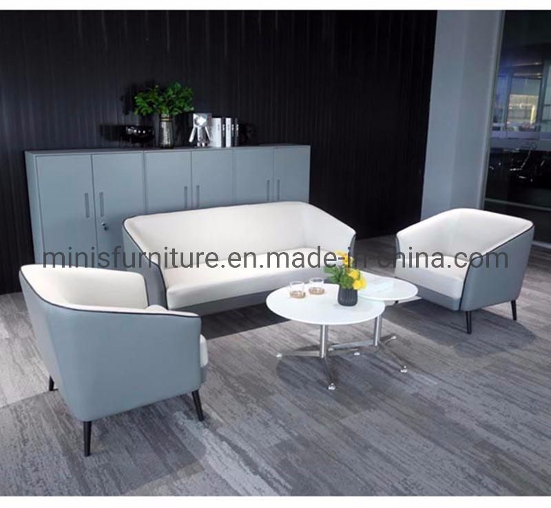 (M-SF23) Chinese Foshan Lounge/Office Furniture Modern Simple Leather Sofa Set