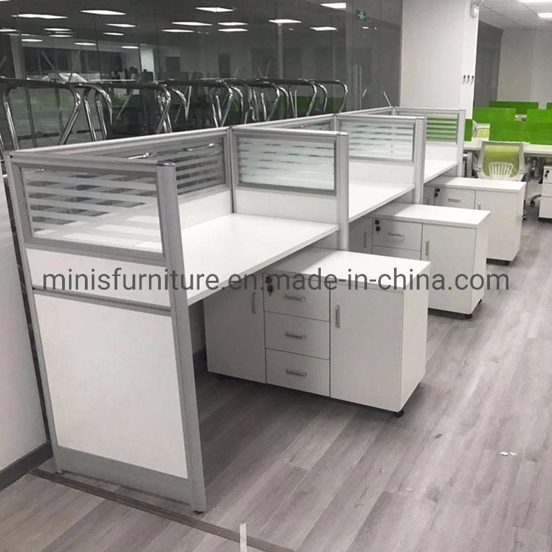 (MN-WS256) Office Workstation Furniture Staff Cubicle with Glass Partition