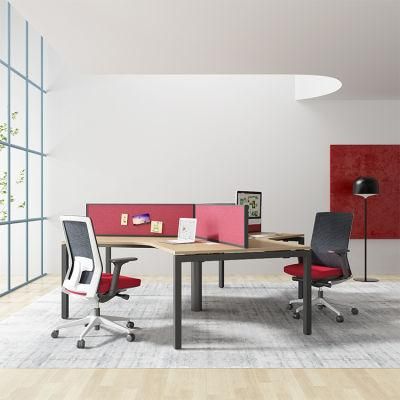 Chinese Furniture Modular Furniture 120 Degree 3 Person Office Workstation