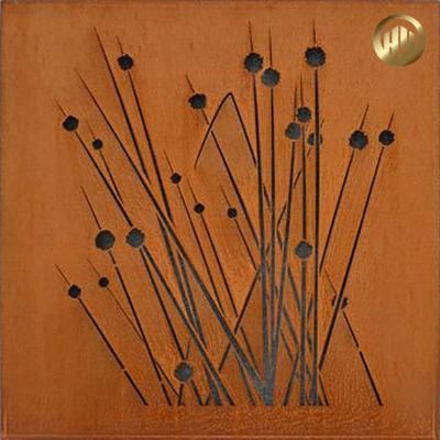 Garden Metal Corten Steel Rusty Customized Pattern Screen