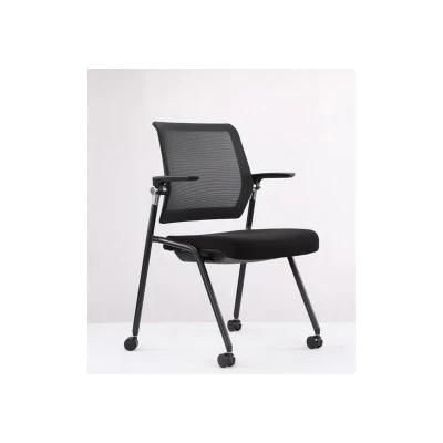 Mesh Back Plastic Flipped Stackable Training Staff Home Office Chair with Seat Slide