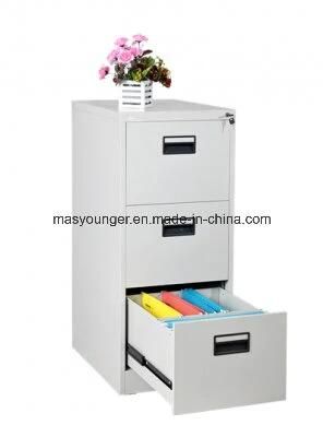 Powder Coating Vertical 3 Drawer Filing Storage Cabinet