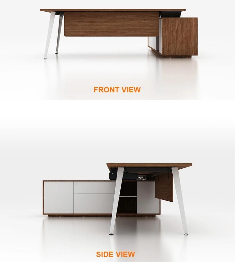Foshan Latest Design High Quality L Shaped Modern Office Furniture Executive Desk Sale