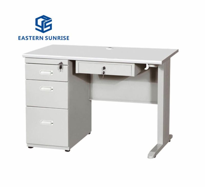 Metal Steel Office Furniture Standing Desk Computer Tables with Drawer