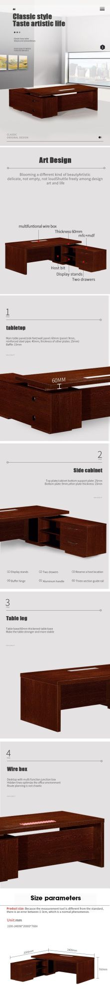 Modern Design Premium Modern Design MFC Office Executive Desk