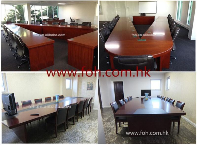 Classic Office Furniture Wood Veneer MDF Conference Table Boardroom Table Executive Meeting Table (FOHSC-6041)