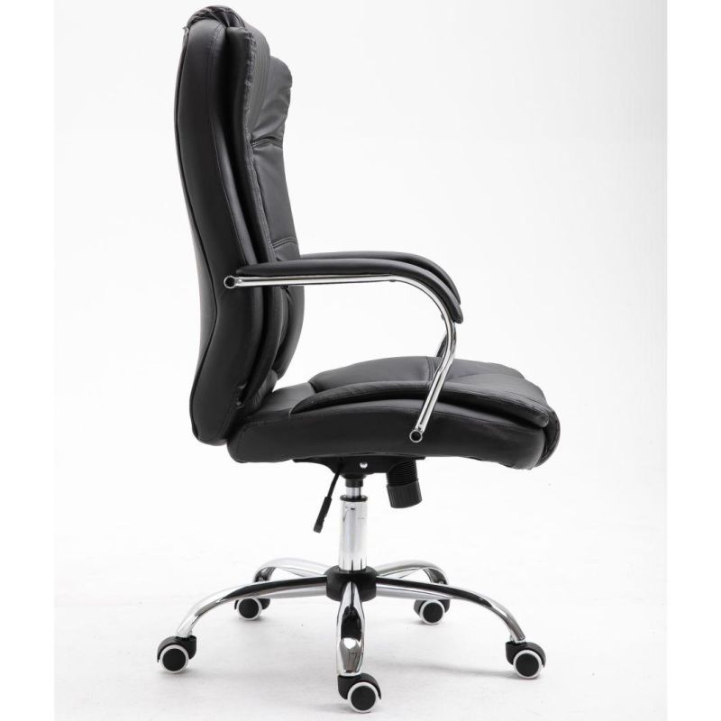 Low Back Leather Office Chair with Leg Rest