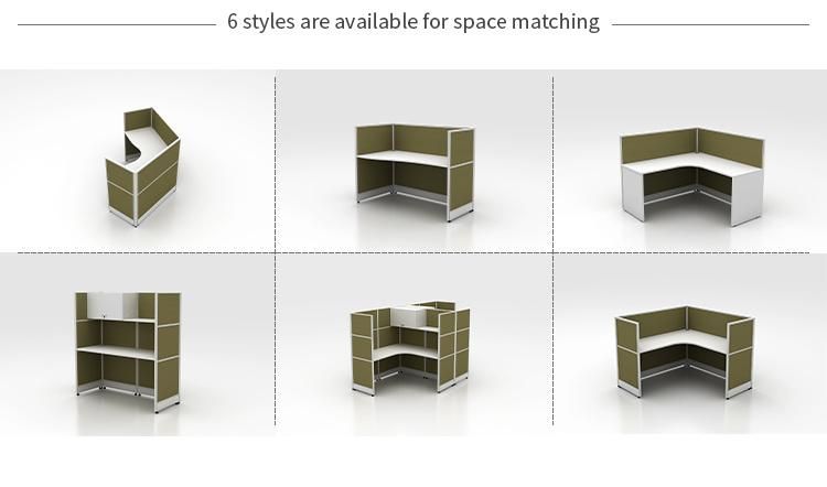 Height Quality Interior Design Writing Computer Table Demountable Call Center Cubicles Office Workstation Partition for 8 People