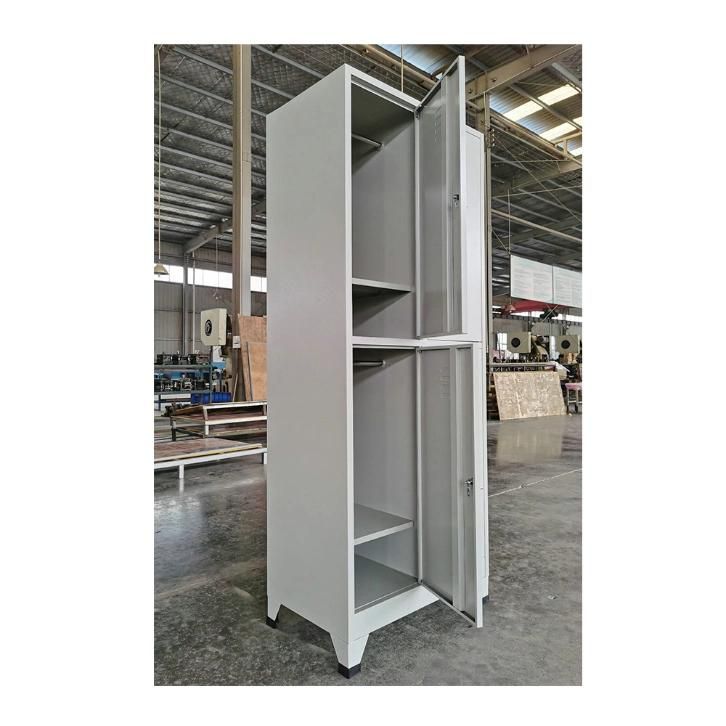 Fas-027 Kd Steel Furniture Metal Locker Cabinet 4 Doors for Gym Steel Commercial Clothes Storage Locker