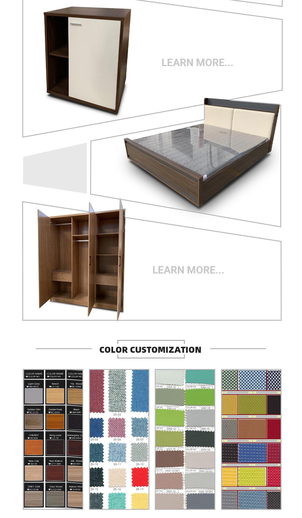 Simple Style Mixed Color Factory Wholesale Multi-Function Storage Sliding Door Wardrobe