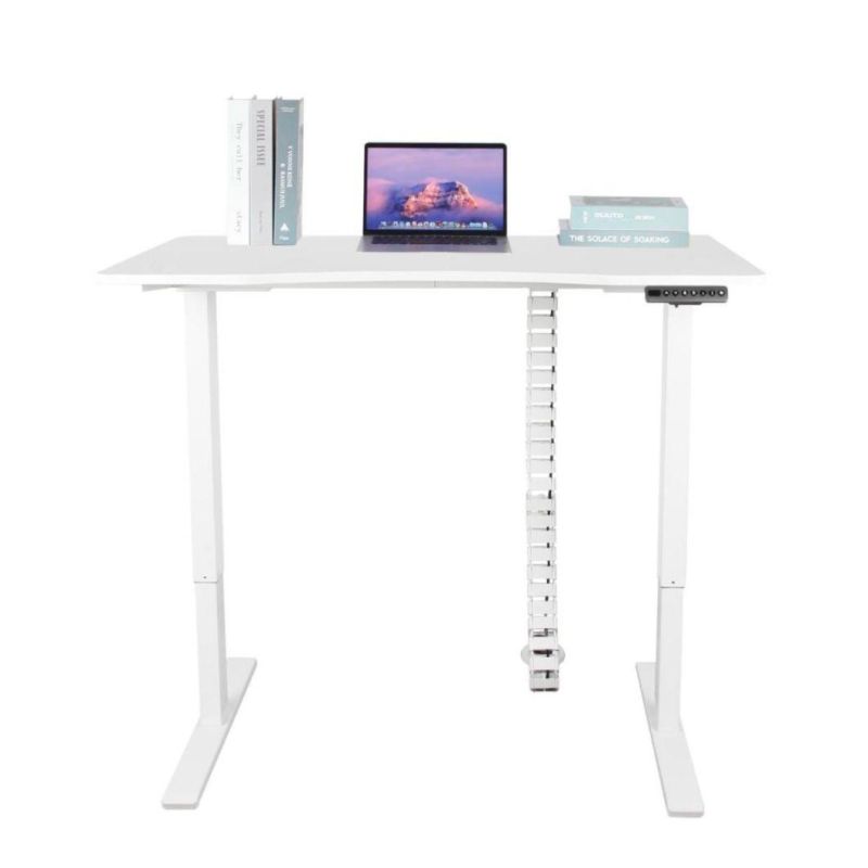 Home Office Lifting Gaming Electric Height Adjustable Standing Table with Rectangle Legs