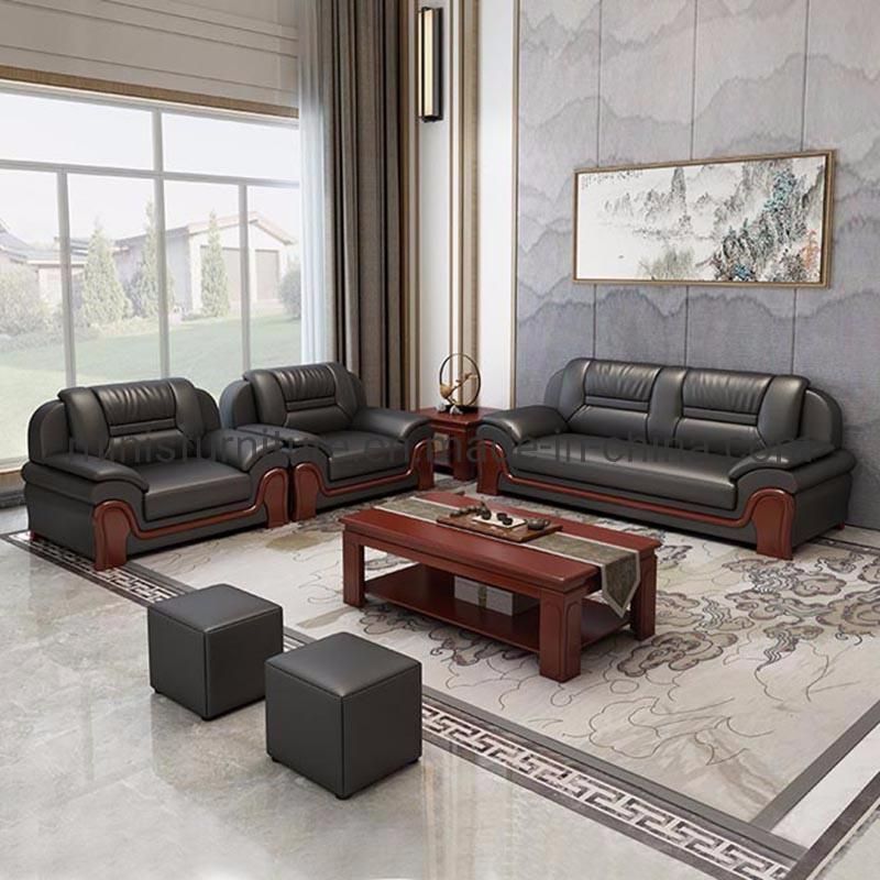 (M-SF25) High-Class Office Furniture 1+1+2+3seat Leather Sofa with Footstool