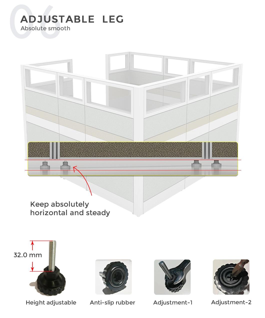 China High-End Partition Cubicle Workstation Design Fabric Table High Quality Office Partition