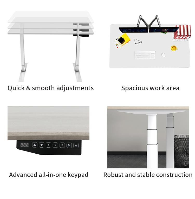 Adjustable Height Table Electric Smart Adjusting L Shape Standing Desk