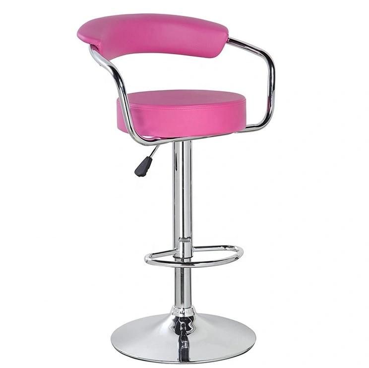 Swivel Bar Chair with Footrest Revolving Leisure Bar Stool