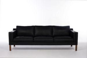 Comfort Sofa Grain Italian Leather Upholstery