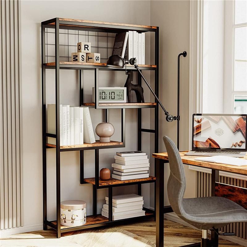 Home Iron and Wood Combined with Multi-Layer Finishing Storage Rack 0368